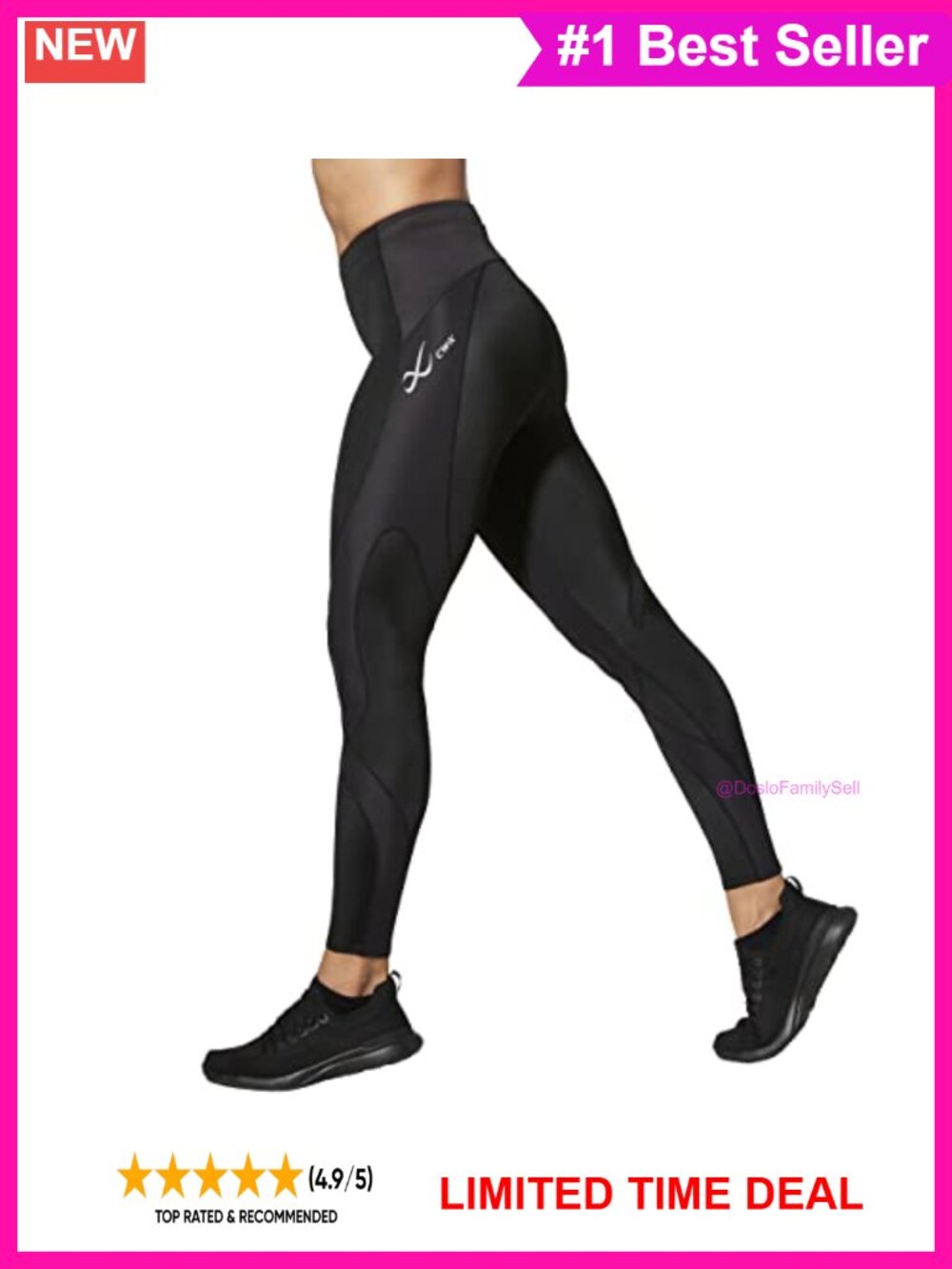 Stabilyx Mid Rise Compression Tights Running Recovery - Picture 2 of 6
